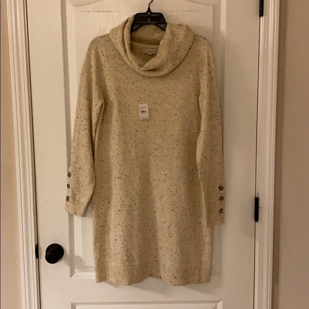 New! Cream LOFT Sweater Dress